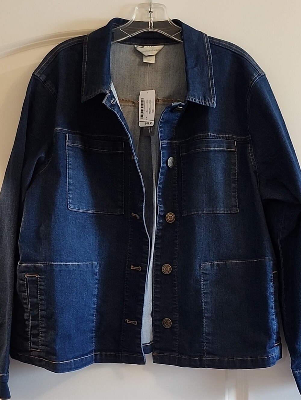 Christopher & Banks Dark Blue Denim Shirt Jacket XL